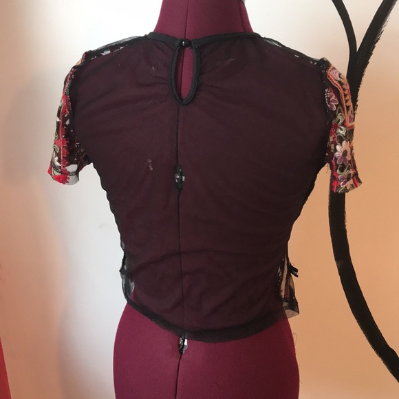 Embroidered Sheer Top - Picture 2 of 3